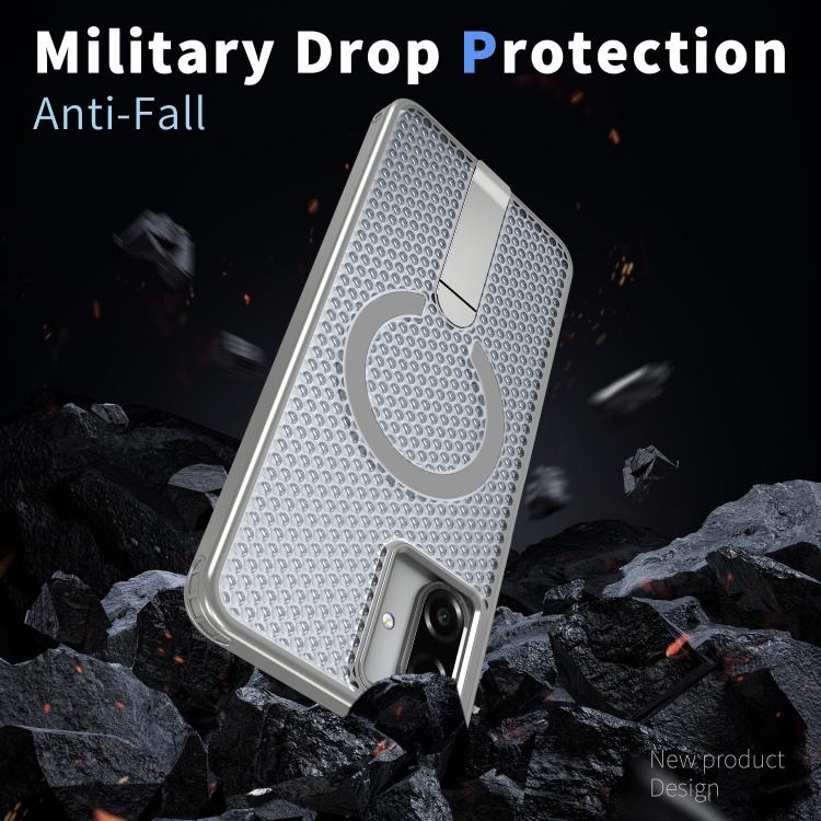 For Samsung Galaxy A07 4G Honeycomb Cooling MagSafe Holder Phone Case