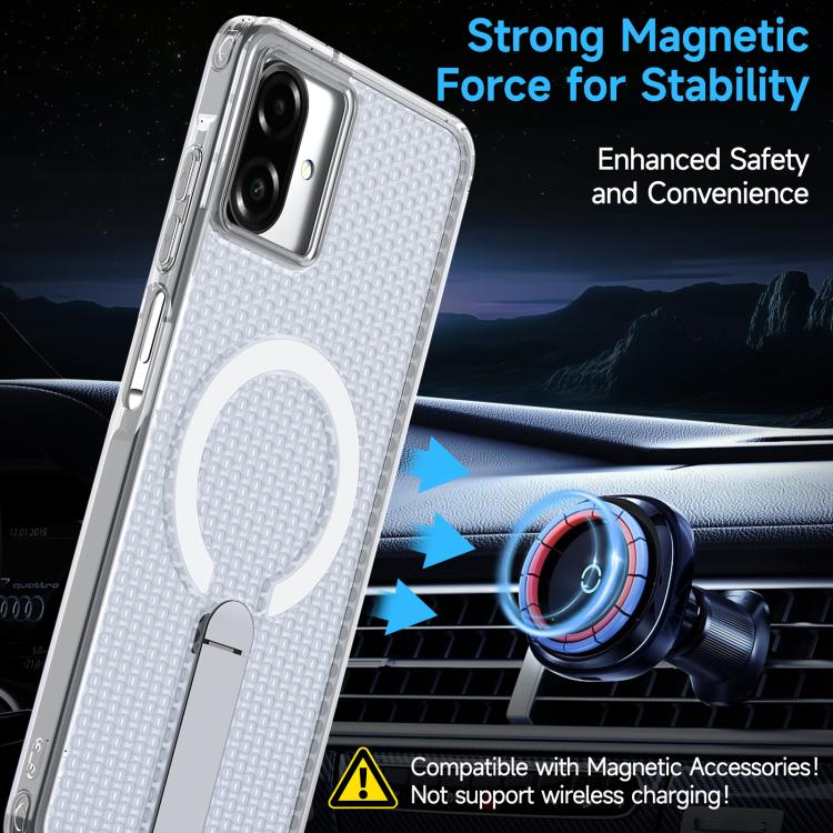 For Samsung Galaxy A07 4G Honeycomb Cooling MagSafe Holder Phone Case