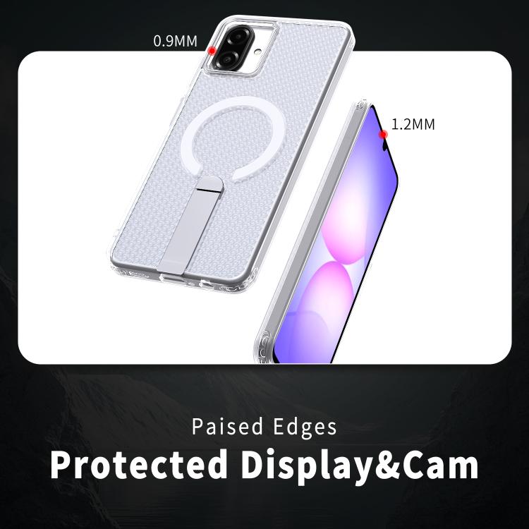For Samsung Galaxy A07 4G Honeycomb Cooling MagSafe Holder Phone Case
