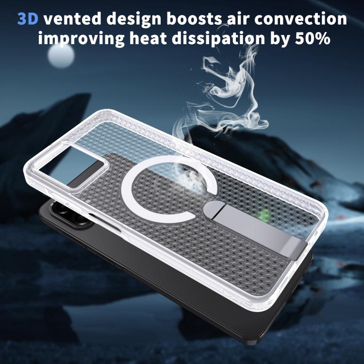 For Samsung Galaxy A07 4G Honeycomb Cooling MagSafe Holder Phone Case