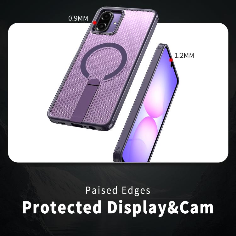 For Samsung Galaxy A07 4G Honeycomb Cooling MagSafe Holder Phone Case