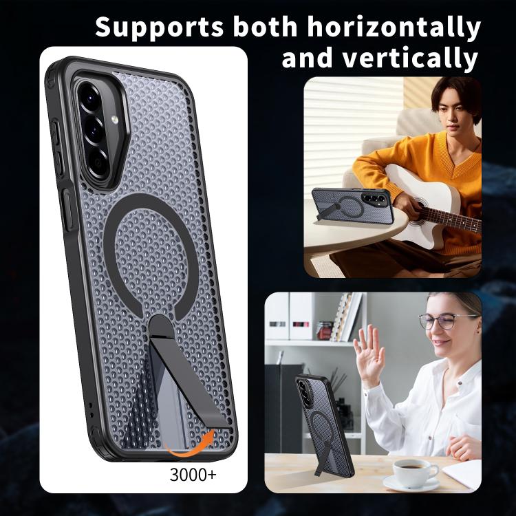 For Samsung Galaxy A17 5G Honeycomb Cooling MagSafe Holder Phone Case
