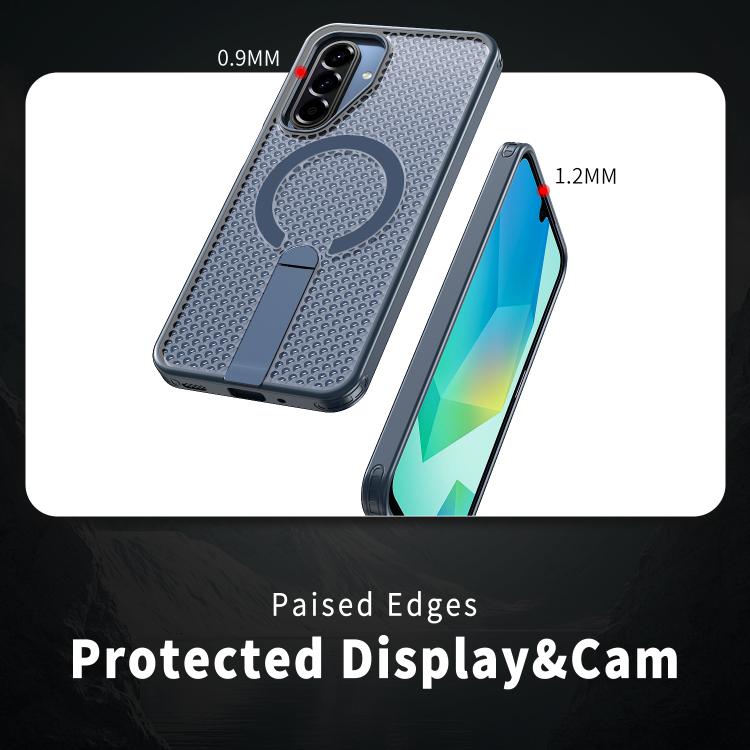 For Samsung Galaxy A17 5G Honeycomb Cooling MagSafe Holder Phone Case
