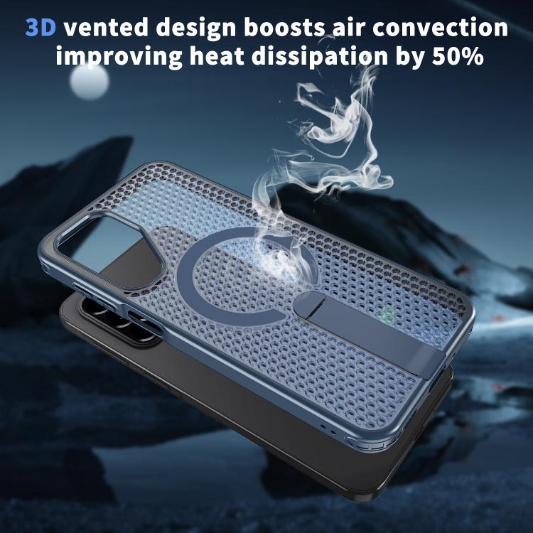 For Samsung Galaxy A17 5G Honeycomb Cooling MagSafe Holder Phone Case