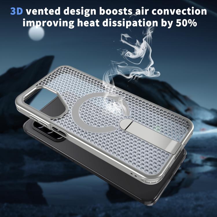 For Samsung Galaxy A17 5G Honeycomb Cooling MagSafe Holder Phone Case