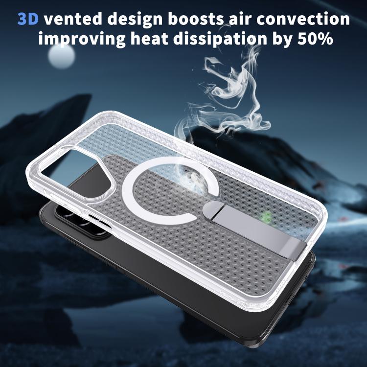 For Samsung Galaxy A17 5G Honeycomb Cooling MagSafe Holder Phone Case