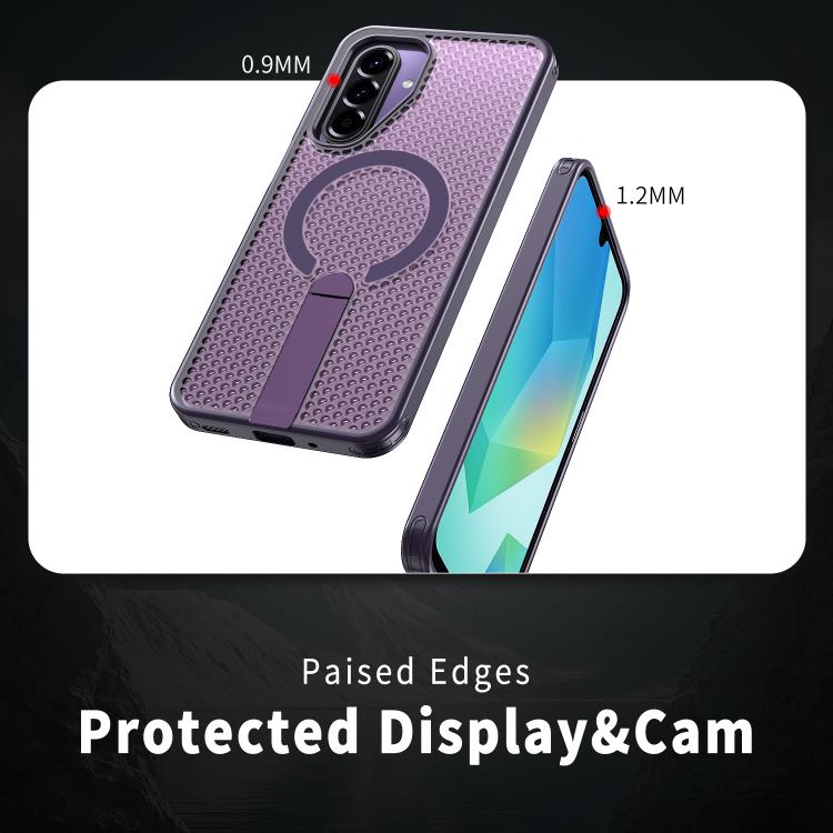 For Samsung Galaxy A17 5G Honeycomb Cooling MagSafe Holder Phone Case