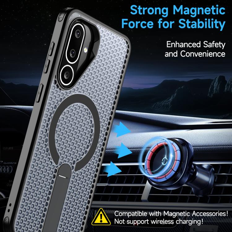 For Samsung Galaxy M56 / F56 5G Honeycomb Cooling MagSafe Holder Phone Case