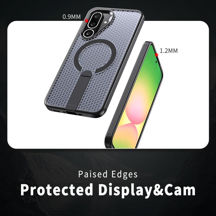 For Samsung Galaxy M56 / F56 5G Honeycomb Cooling MagSafe Holder Phone Case