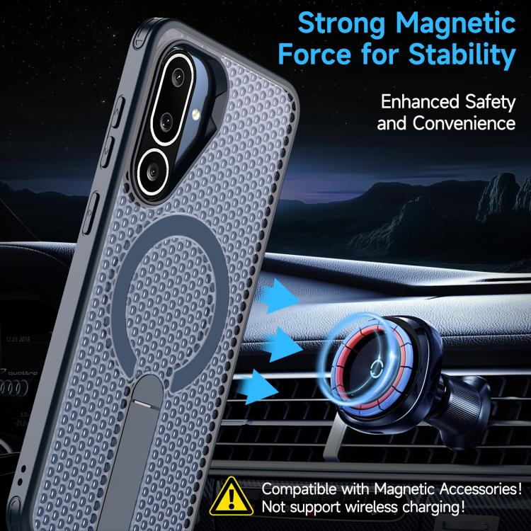 For Samsung Galaxy M56 / F56 5G Honeycomb Cooling MagSafe Holder Phone Case