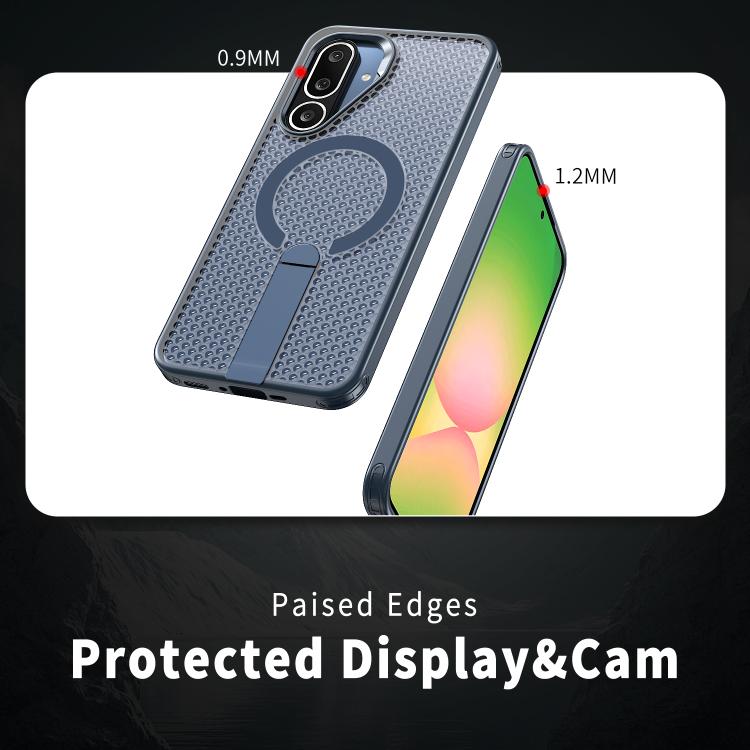 For Samsung Galaxy M56 / F56 5G Honeycomb Cooling MagSafe Holder Phone Case