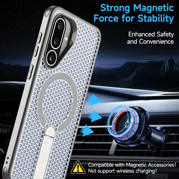 For Samsung Galaxy M56 / F56 5G Honeycomb Cooling MagSafe Holder Phone Case