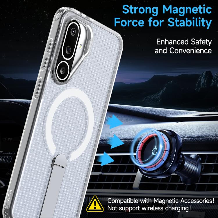 For Samsung Galaxy M56 / F56 5G Honeycomb Cooling MagSafe Holder Phone Case