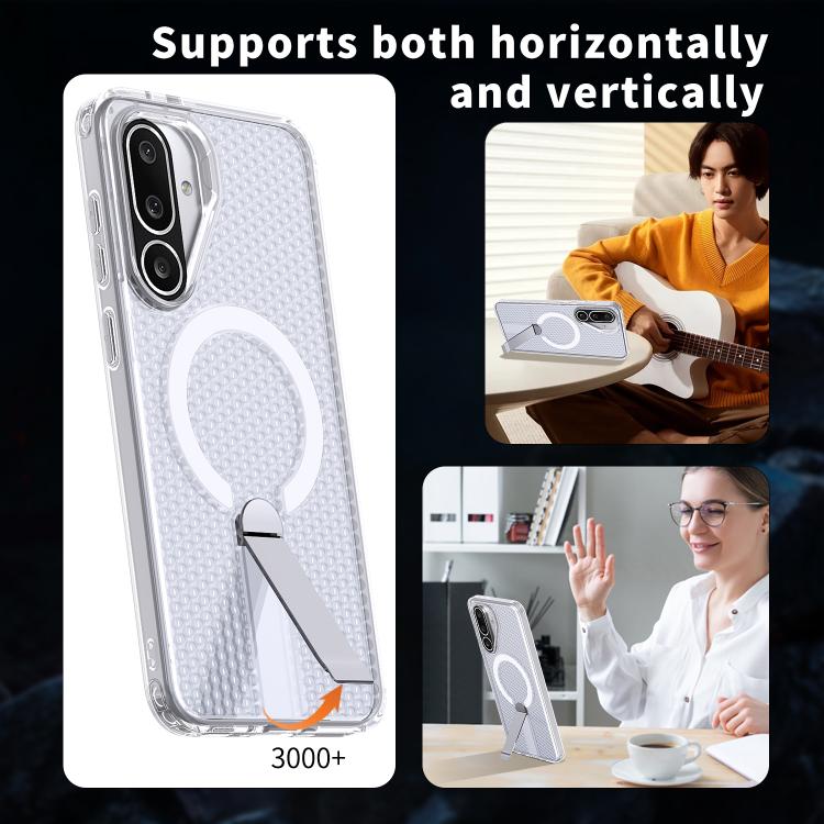 For Samsung Galaxy M56 / F56 5G Honeycomb Cooling MagSafe Holder Phone Case