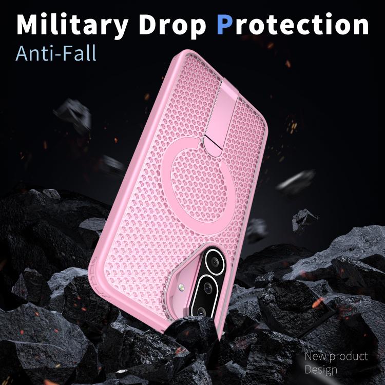 For Samsung Galaxy M56 / F56 5G Honeycomb Cooling MagSafe Holder Phone Case