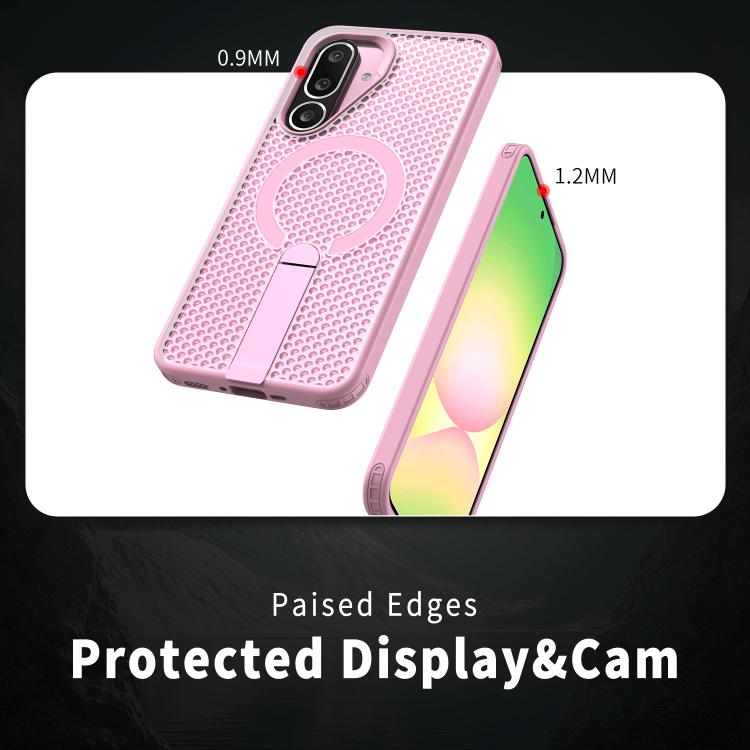 For Samsung Galaxy M56 / F56 5G Honeycomb Cooling MagSafe Holder Phone Case