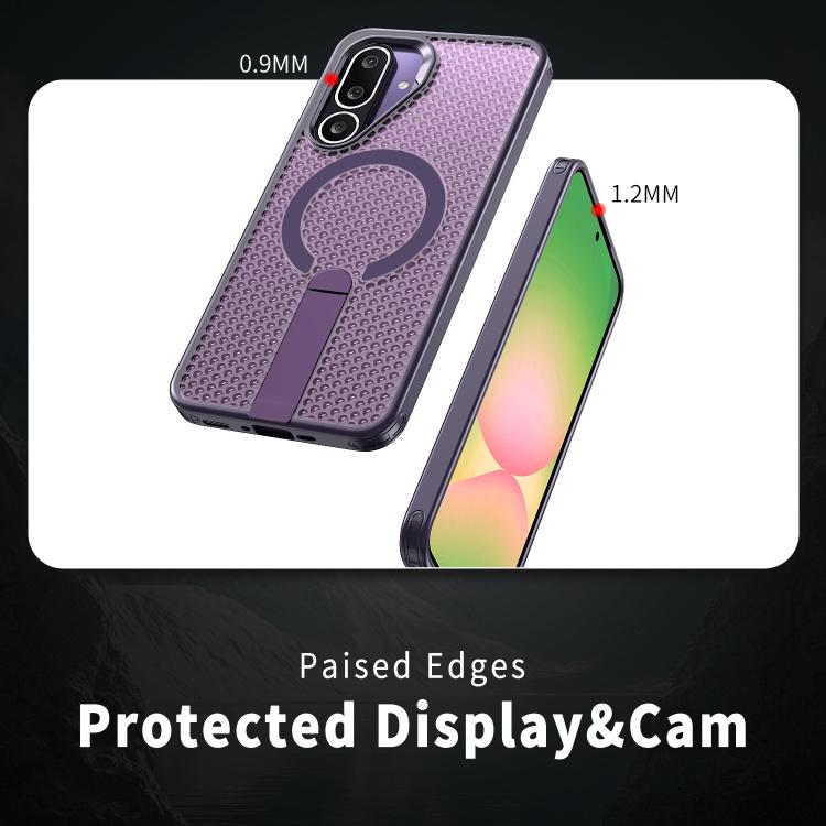 For Samsung Galaxy M56 / F56 5G Honeycomb Cooling MagSafe Holder Phone Case