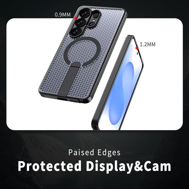 For Samsung Galaxy S26 Ultra 5G Honeycomb Cooling MagSafe Holder Phone Case