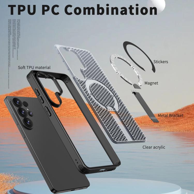 For Samsung Galaxy S26 Ultra 5G Honeycomb Cooling MagSafe Holder Phone Case