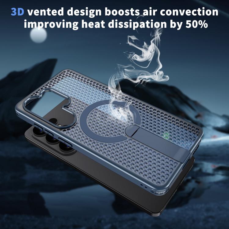 For Samsung Galaxy S26 Ultra 5G Honeycomb Cooling MagSafe Holder Phone Case