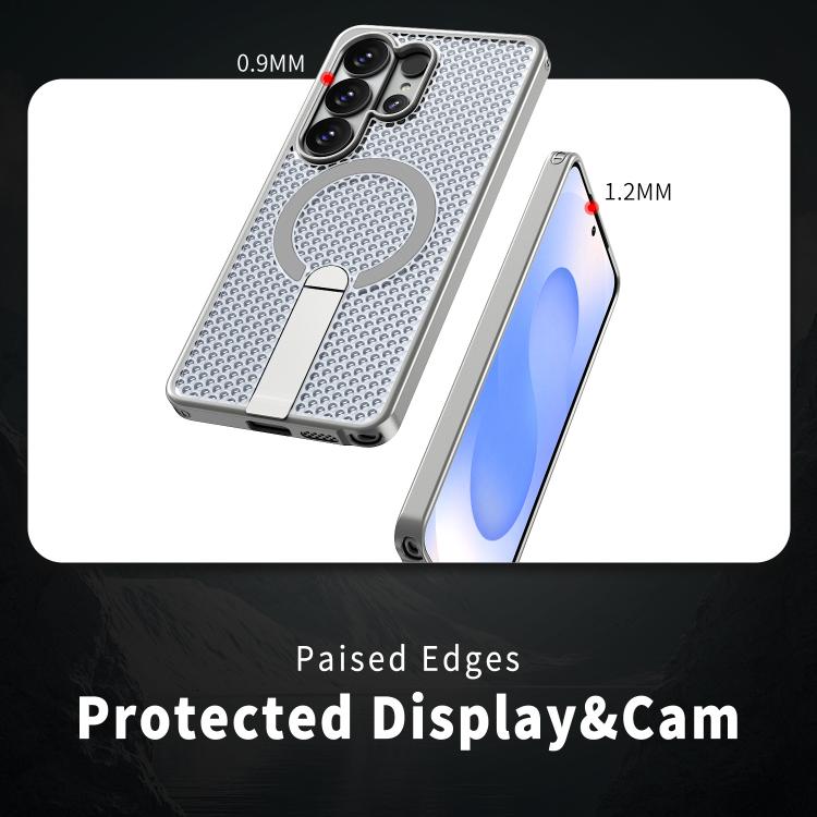 For Samsung Galaxy S26 Ultra 5G Honeycomb Cooling MagSafe Holder Phone Case