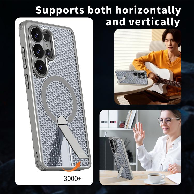 For Samsung Galaxy S26 Ultra 5G Honeycomb Cooling MagSafe Holder Phone Case