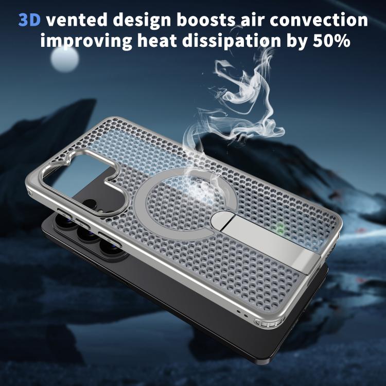 For Samsung Galaxy S26 Ultra 5G Honeycomb Cooling MagSafe Holder Phone Case
