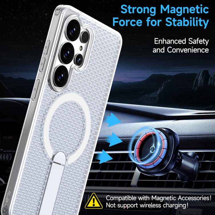 For Samsung Galaxy S26 Ultra 5G Honeycomb Cooling MagSafe Holder Phone Case