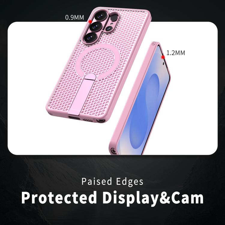 For Samsung Galaxy S26 Ultra 5G Honeycomb Cooling MagSafe Holder Phone Case