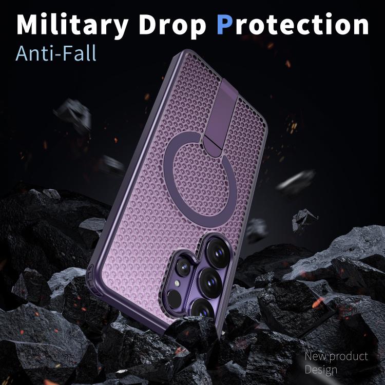 For Samsung Galaxy S26 Ultra 5G Honeycomb Cooling MagSafe Holder Phone Case