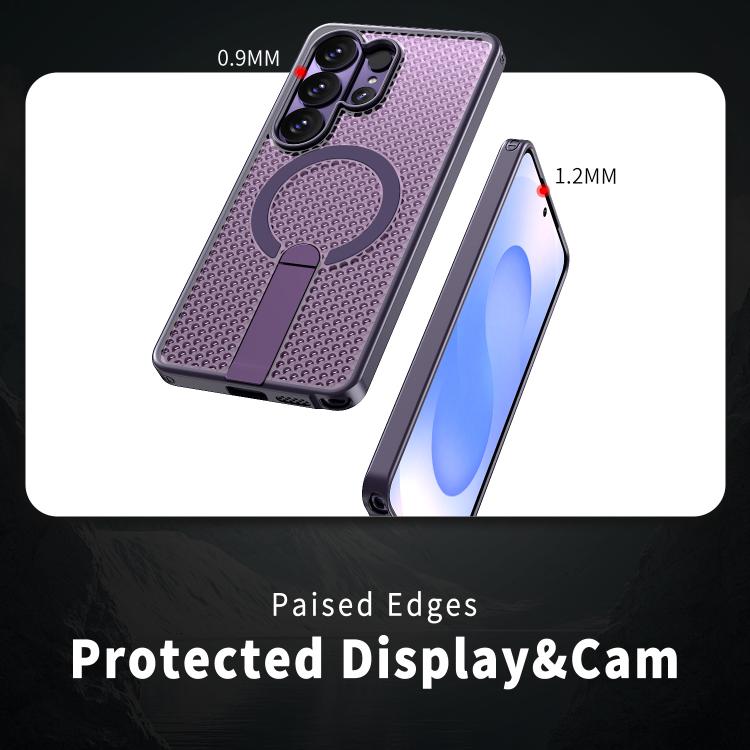 For Samsung Galaxy S26 Ultra 5G Honeycomb Cooling MagSafe Holder Phone Case