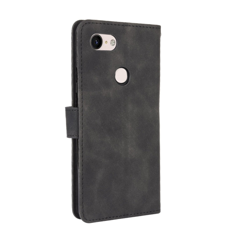 For Google Pixel 3 Solid Color Skin Feel Magnetic Buckle Horizontal Flip Calf Texture PU Leather Case with Holder & Card Slots & Wallet