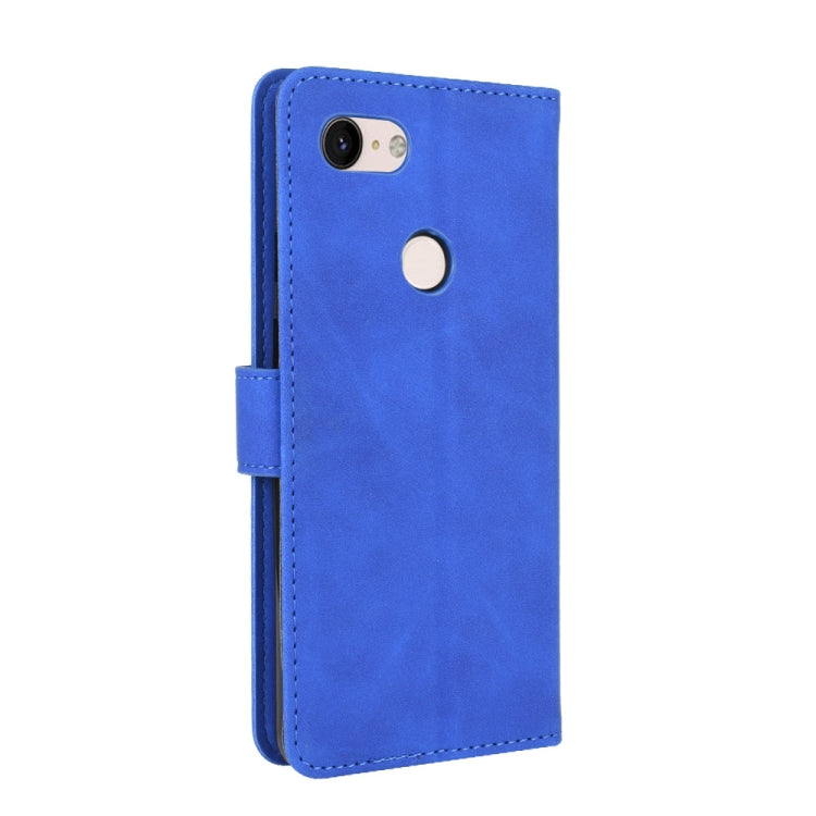 For Google Pixel 3 Solid Color Skin Feel Magnetic Buckle Horizontal Flip Calf Texture PU Leather Case with Holder & Card Slots & Wallet