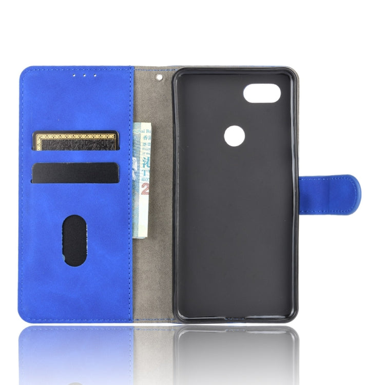 For Google Pixel 3 Solid Color Skin Feel Magnetic Buckle Horizontal Flip Calf Texture PU Leather Case with Holder & Card Slots & Wallet