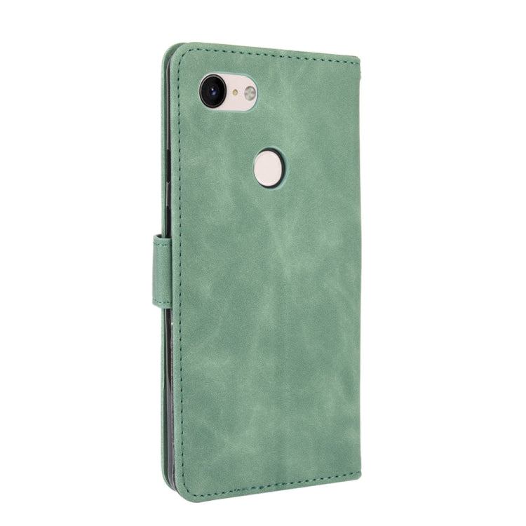 For Google Pixel 3 Solid Color Skin Feel Magnetic Buckle Horizontal Flip Calf Texture PU Leather Case with Holder & Card Slots & Wallet