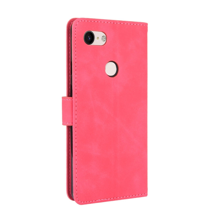 For Google Pixel 3 Solid Color Skin Feel Magnetic Buckle Horizontal Flip Calf Texture PU Leather Case with Holder & Card Slots & Wallet