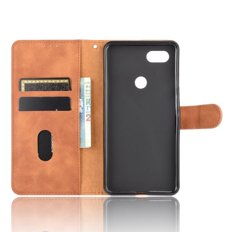 For Google Pixel 3 Solid Color Skin Feel Magnetic Buckle Horizontal Flip Calf Texture PU Leather Case with Holder & Card Slots & Wallet