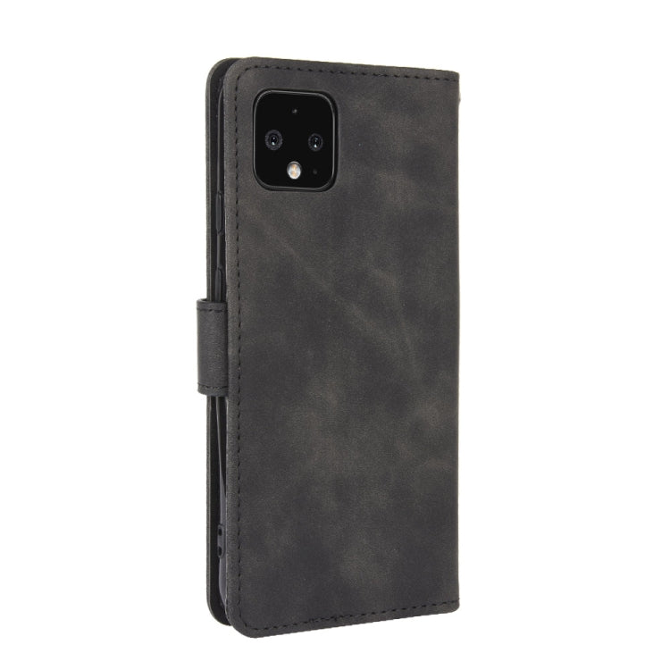 For Google Pixel 4 Solid Color Skin Feel Magnetic Buckle Horizontal Flip Calf Texture PU Leather Case with Holder & Card Slots & Wallet
