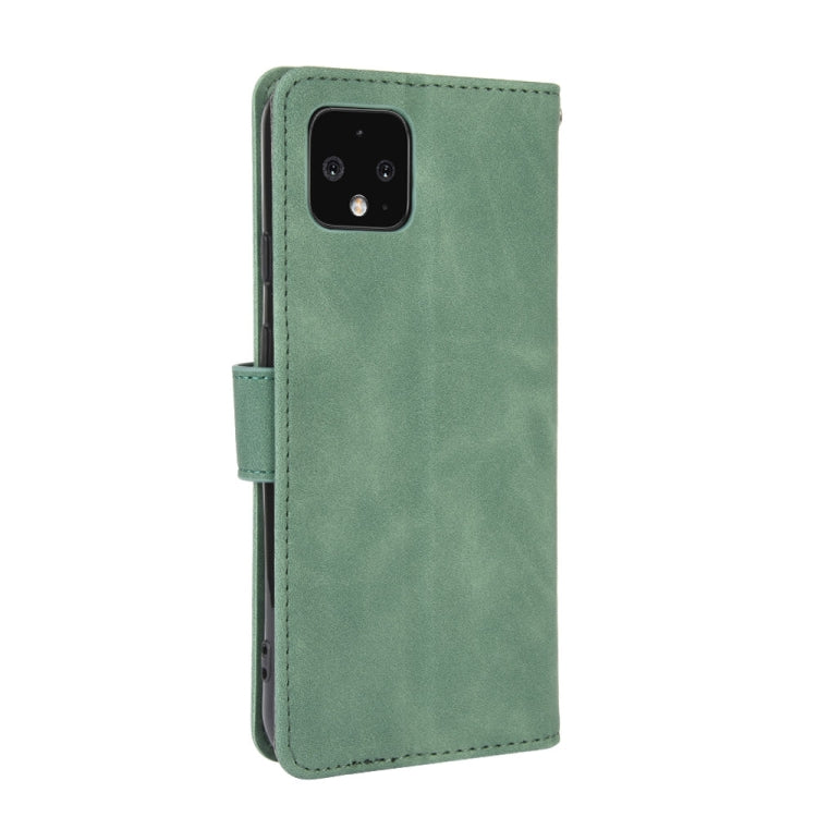 For Google Pixel 4 Solid Color Skin Feel Magnetic Buckle Horizontal Flip Calf Texture PU Leather Case with Holder & Card Slots & Wallet