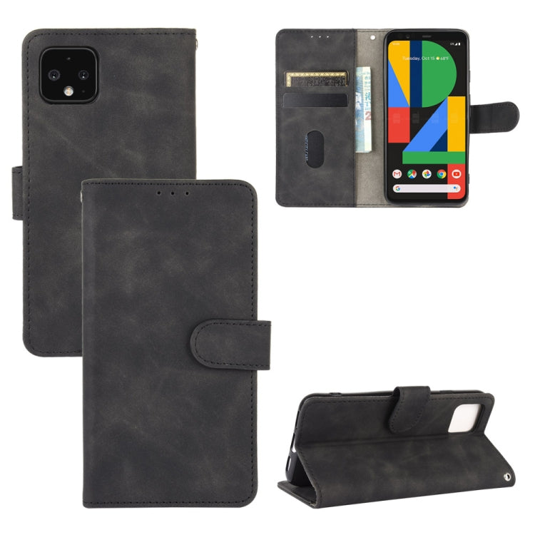 For Google Pixel 4 XL Solid Color Skin Feel Magnetic Buckle Horizontal Flip Calf Texture PU Leather Case with Holder & Card Slots & Wallet