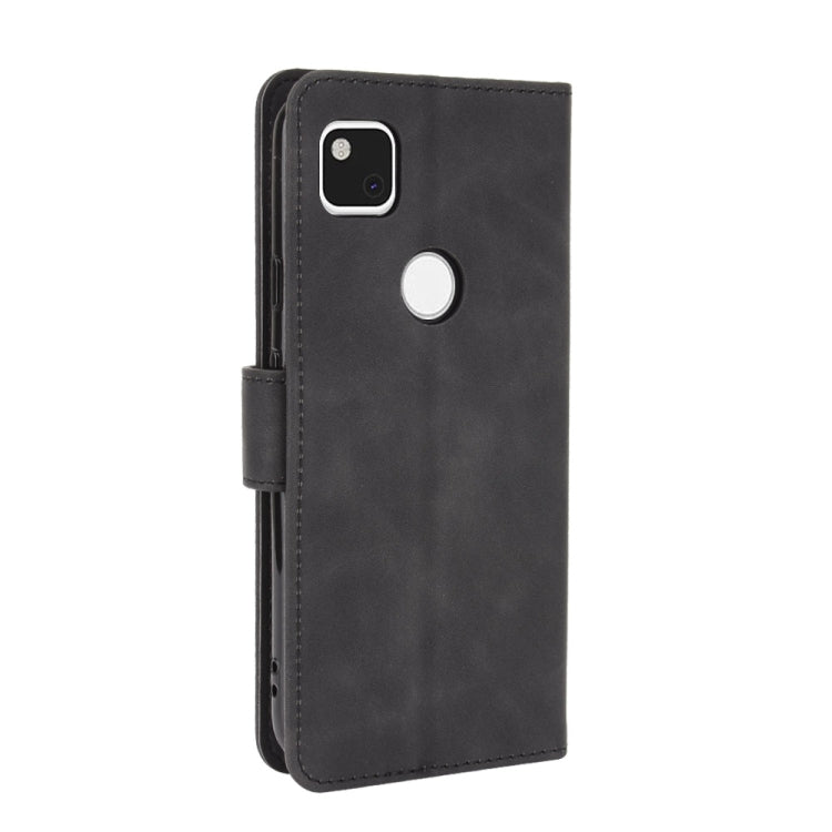 For Google Pixel 4a Solid Color Skin Feel Magnetic Buckle Horizontal Flip Calf Texture PU Leather Case with Holder & Card Slots & Wallet