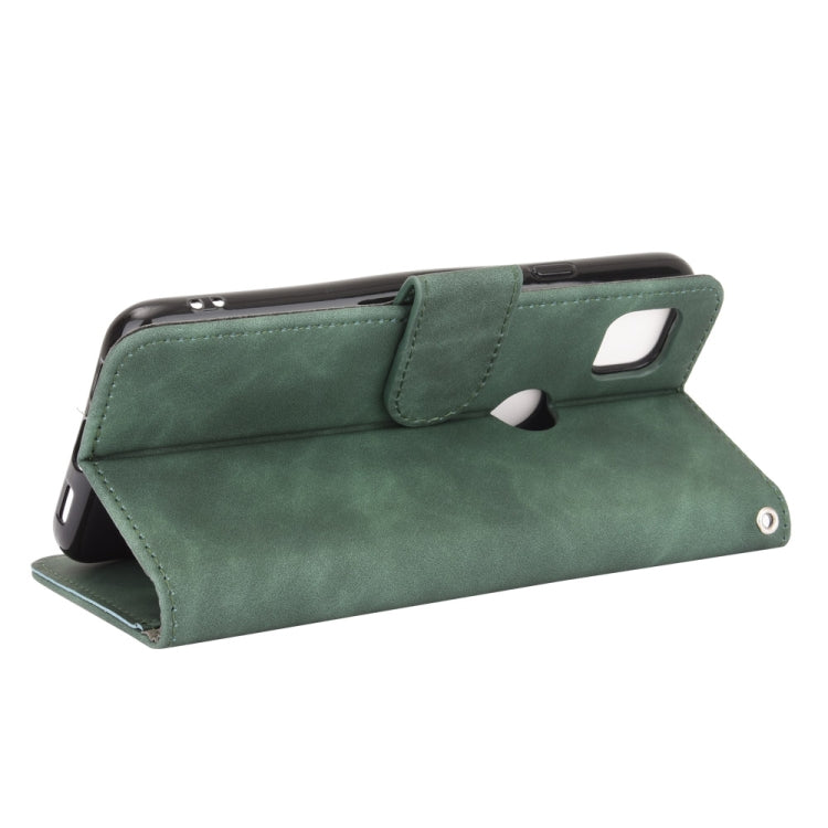 For Google Pixel 4a Solid Color Skin Feel Magnetic Buckle Horizontal Flip Calf Texture PU Leather Case with Holder & Card Slots & Wallet