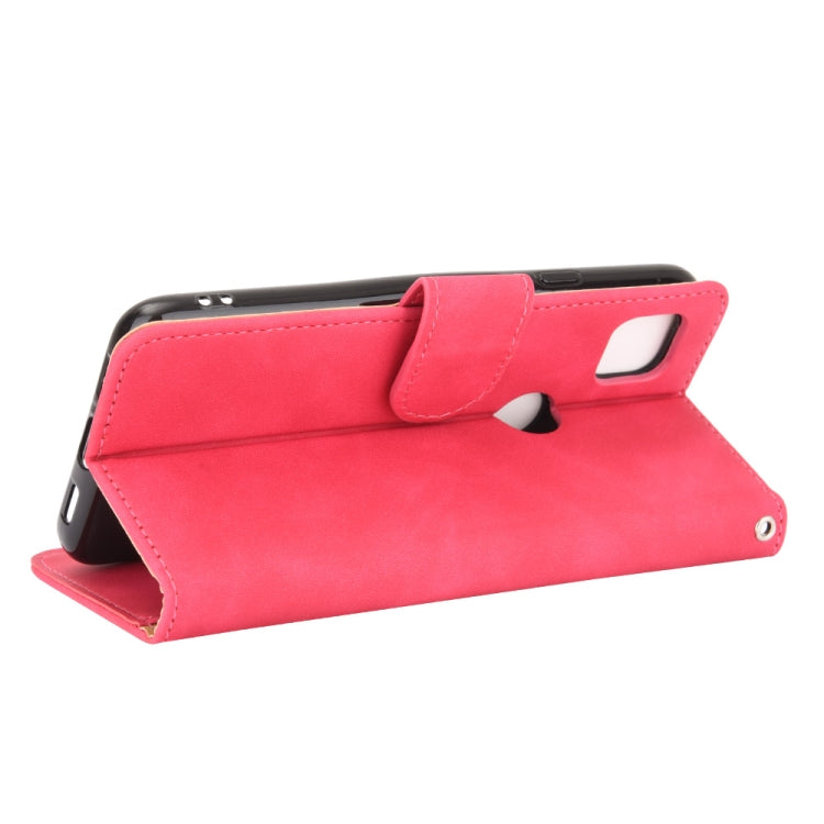 For Google Pixel 4a Solid Color Skin Feel Magnetic Buckle Horizontal Flip Calf Texture PU Leather Case with Holder & Card Slots & Wallet