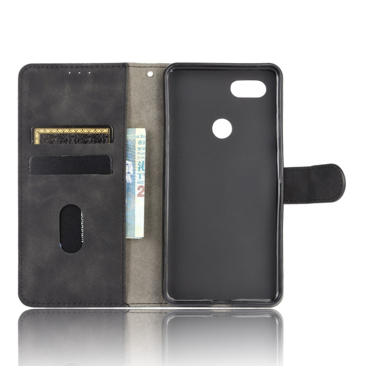 For Google Pixel 3a XL Solid Color Skin Feel Magnetic Buckle Horizontal Flip Calf Texture PU Leather Case with Holder & Card Slots & Wallet