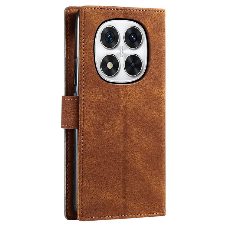 For Redmi Note 14 Pro 4G Nail Skin Feel Stitching Calf Texture Leather Phone Case