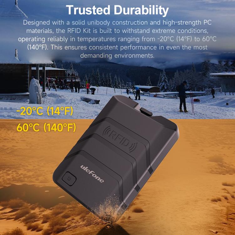 Ulefone Bluetooth 5.2 Portable UHF RFID Tag Reader - Black