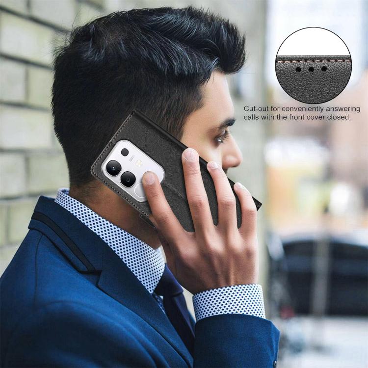 For vivo Y29 4G Litchi Texture RFID Anti-theft Leather Phone Case