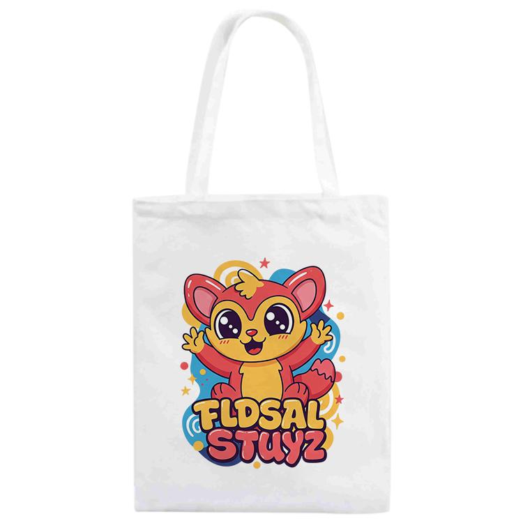 Red Elf Printed Canvas Handbag Digital Print On Your Demand, Size:30x25cm