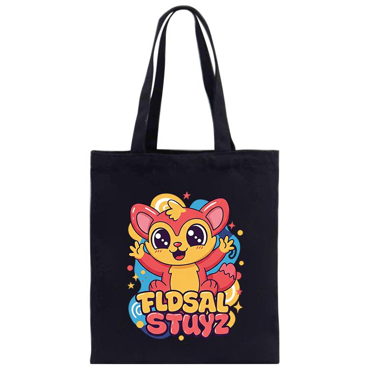 Red Elf Printed Canvas Handbag Digital Print On Your Demand, Size:30x25cm