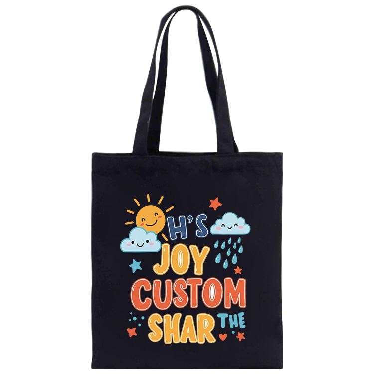 JOY CUSTOM Printed Canvas Handbag Digital Print On Your Demand, Size:30x25cm